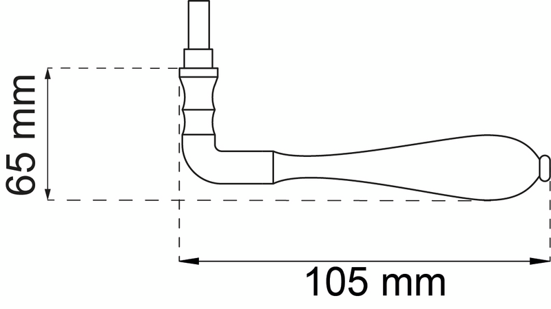 DÖRRHANDTAG HABO 683 P MÄSS UTAN ROSETT