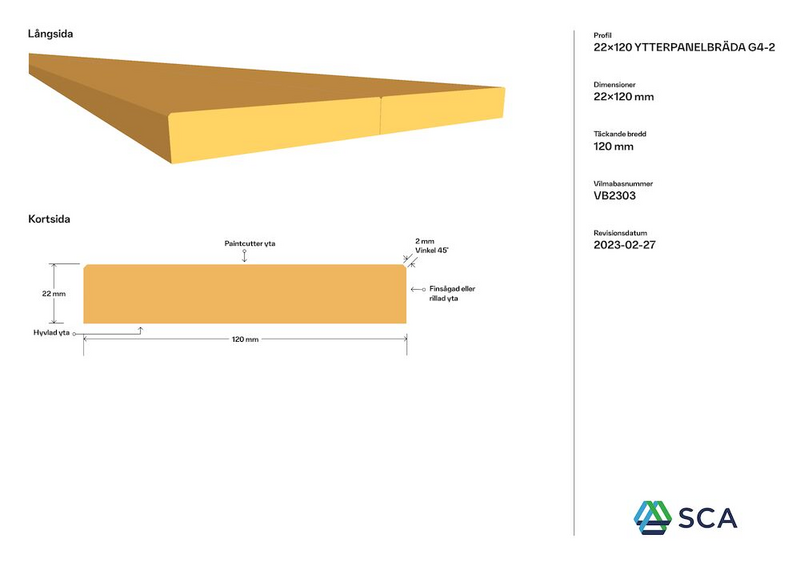 YTTERPANEL 22X120X4800 G4-2
