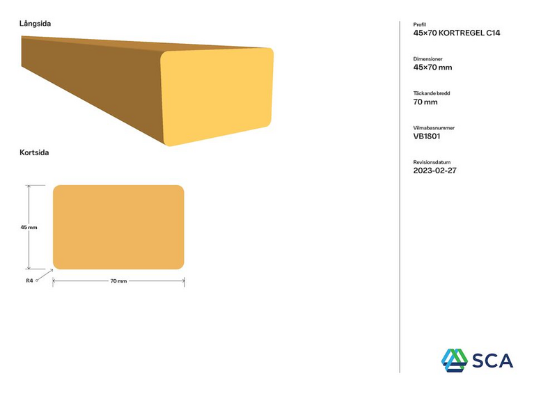 REGEL 45X70X2500 C14
