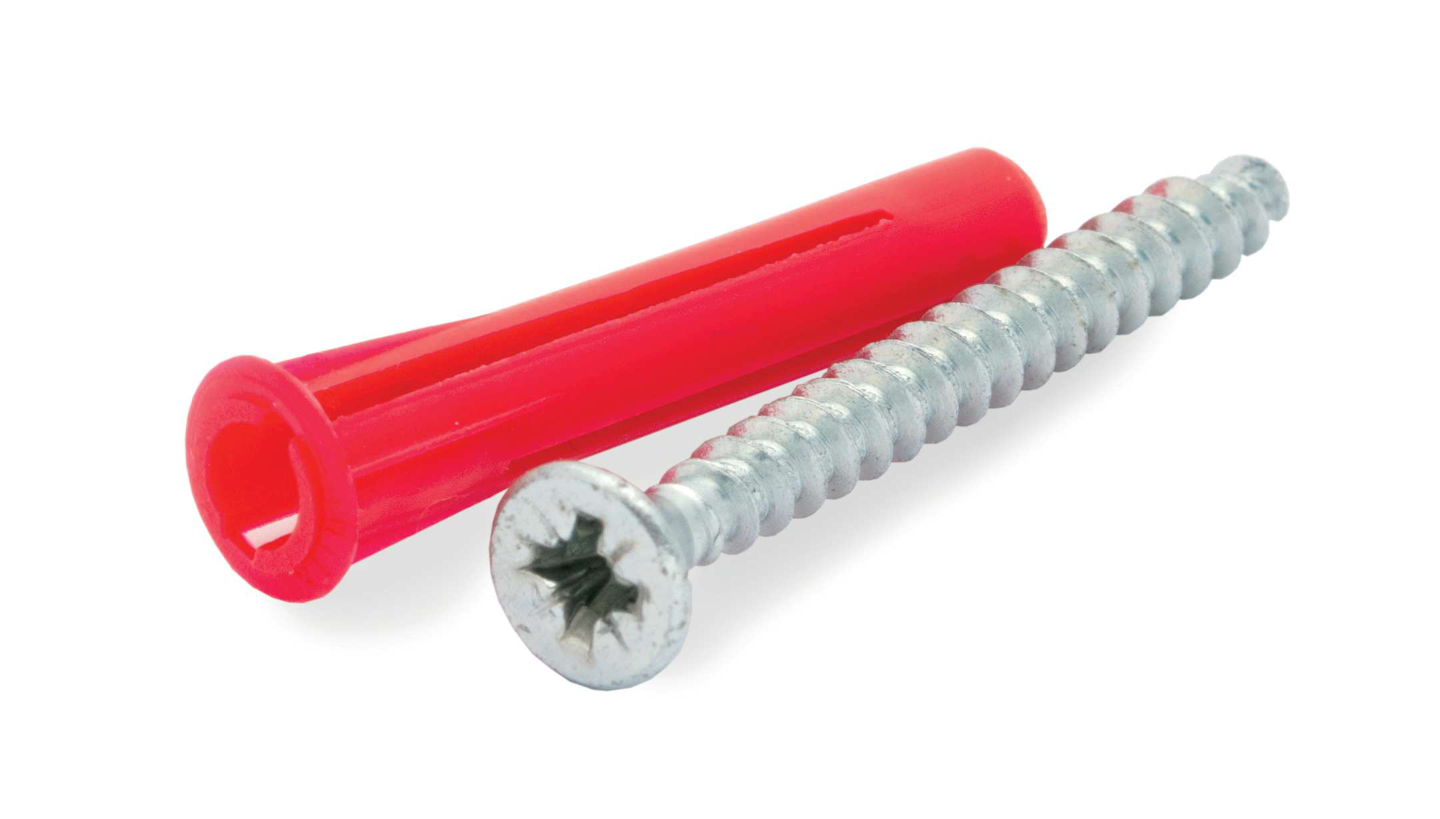 PLASTPLUGG FAST 287163 RÖD+SKRUV 10