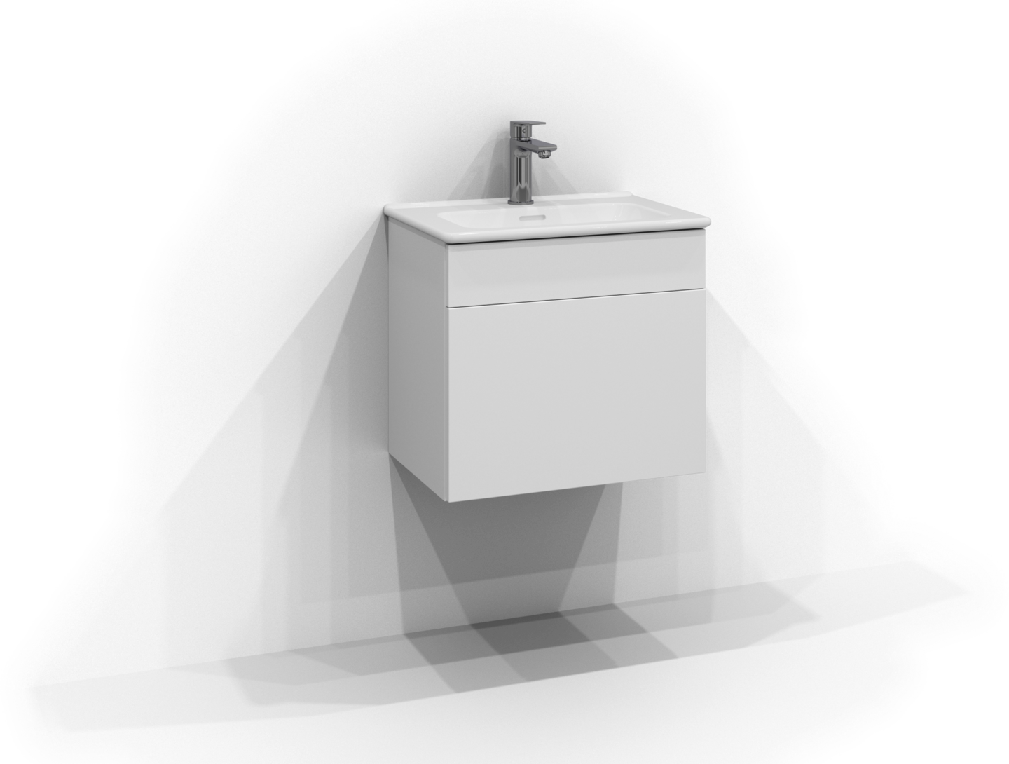 Allaskaappi Svedbergs Poem 50x35 valkoinen 1 laatikko sileä