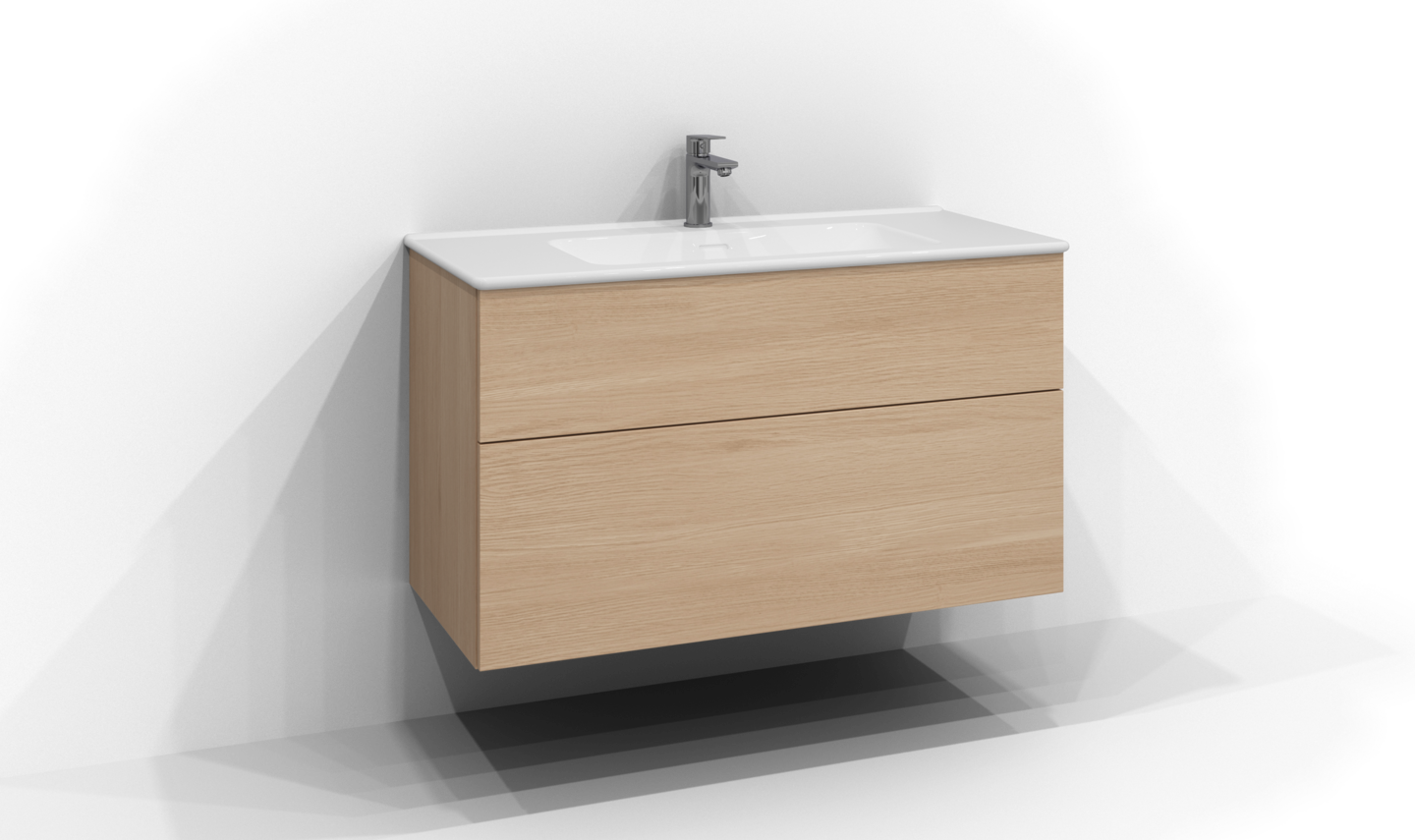 Allaskaappi Svedbergs Poem 100x45 tammi 2 laatikkoa sileä