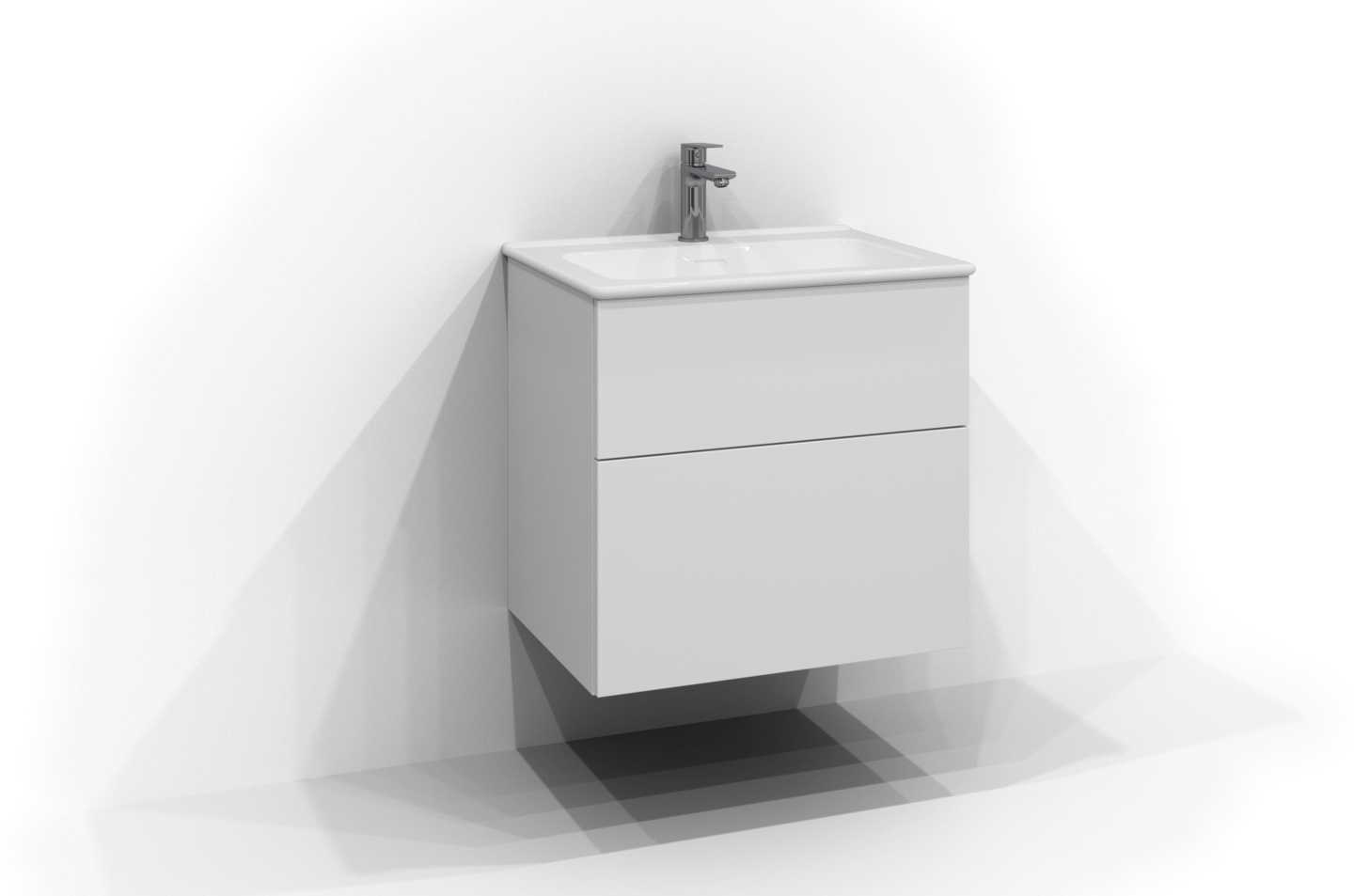 Allaskaappi Svedbergs Poem 60x45 valkoinen 2 laatikkoa sileä