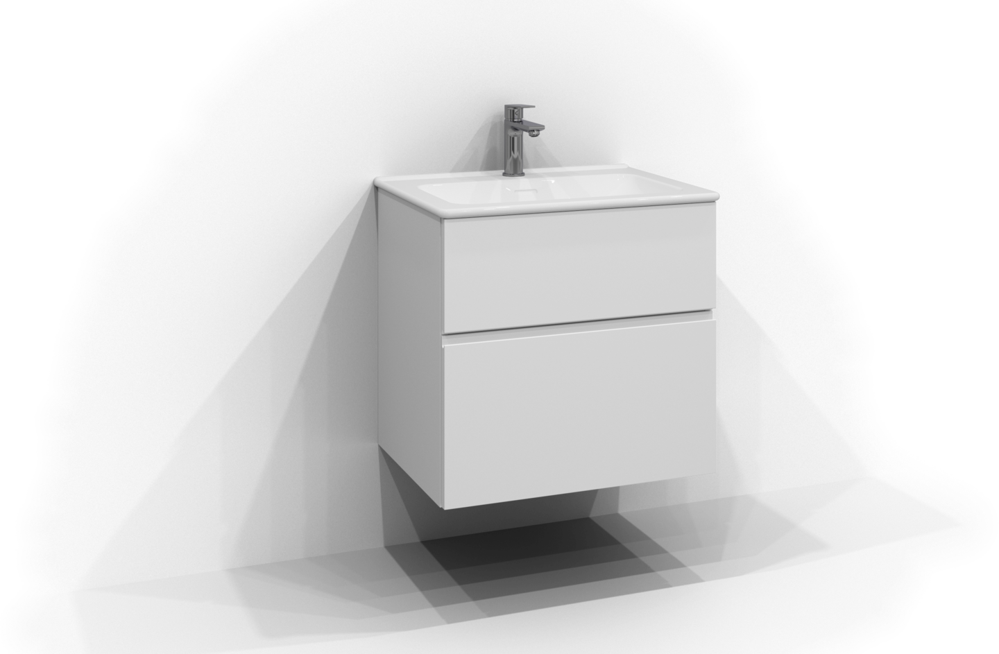 Allaskaappi Svedbergs Poem Profiili 2 laatikkoa ja integroitu vedin