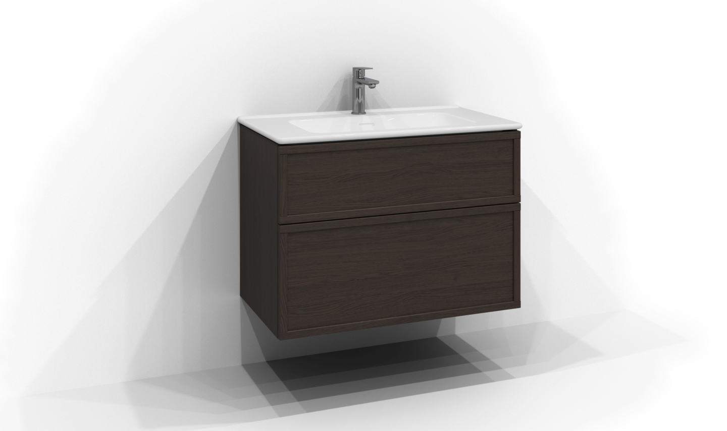 Allaskaappi Svedbergs Poem 80x45 tumma saarni 2 laatikkoa kehys