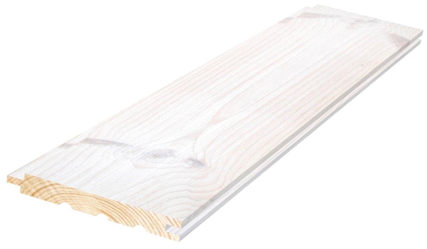 PANEL MOELVEN WOOD SJÖBOD SNÖ 13X120X3900, FURU ÄNDSPONT 8ST