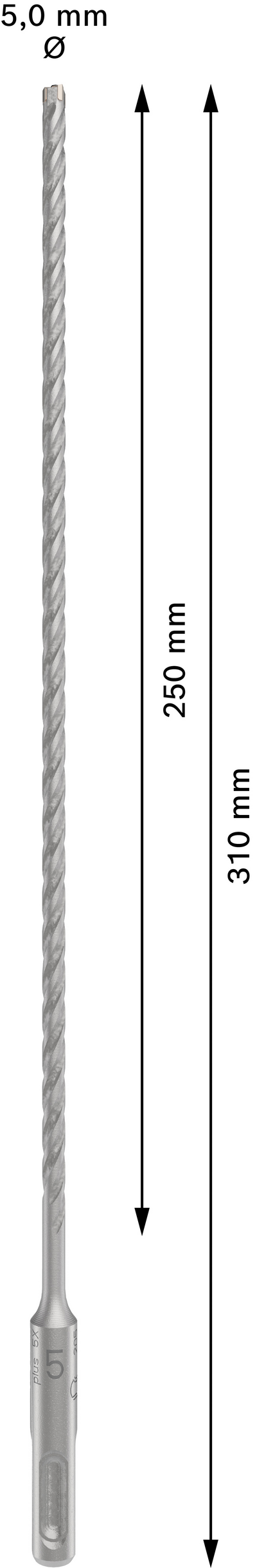 Poravasaranterä Bosch PRO SDS+ 5X 5x250x310mm