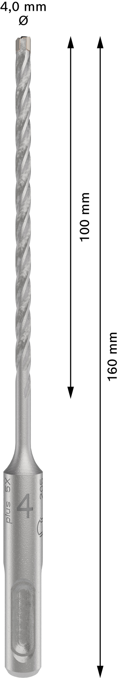 Poravasaranterä Bosch PRO SDS+ 5X 4x100x160mm