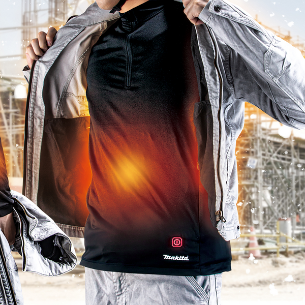 VÄRMETRÖJA DCX201AXL MAKITA BATTERI BL1055B HALVZIP STL XL