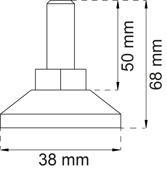 STÄLLFOT HABO RÖRLIG M10X50 SB