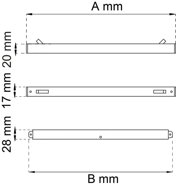 KARMVENTIL HABO 30+300 VIT KOMPLETT, 17X395MM/28X330MM SET