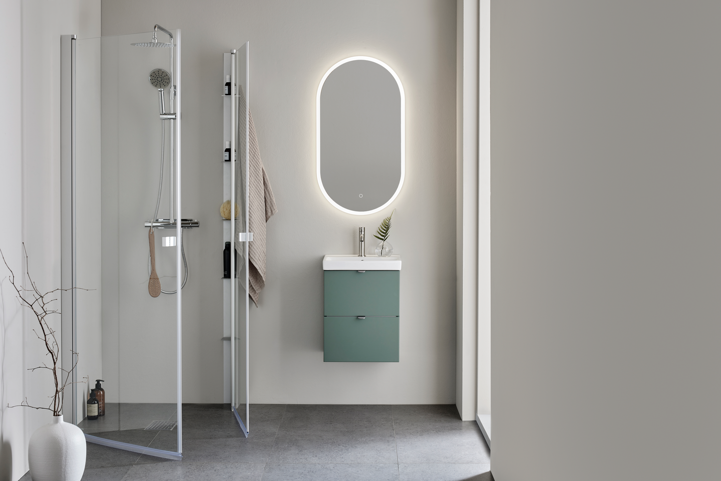 KOMMOD HAFA NEAT LÅDOR GRÖN 420 M TVÄTTSTÄLL