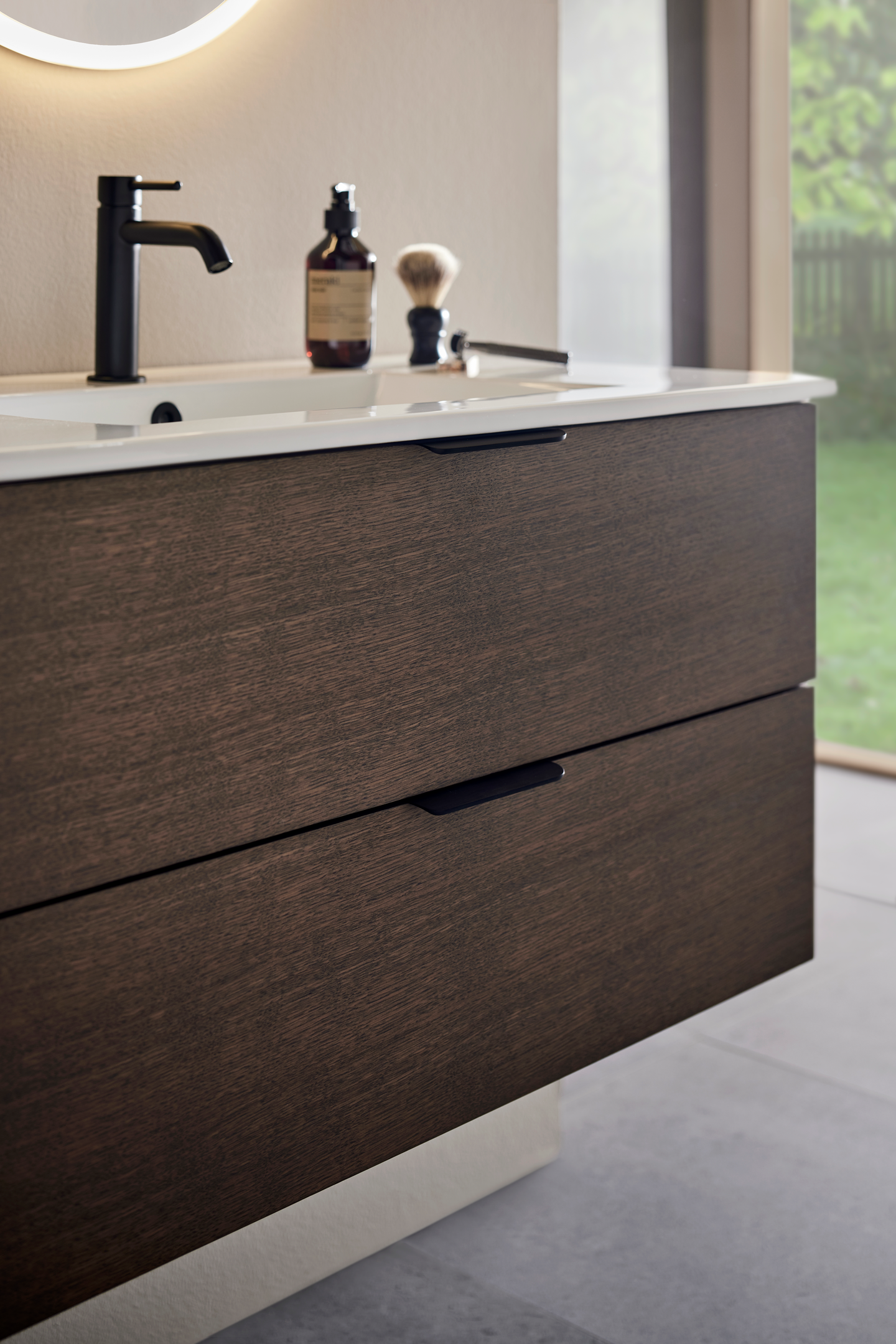 TVÄTTSTÄLLSSKÅP HAFA GO 2 LÅDOR MÖRK EK 1000