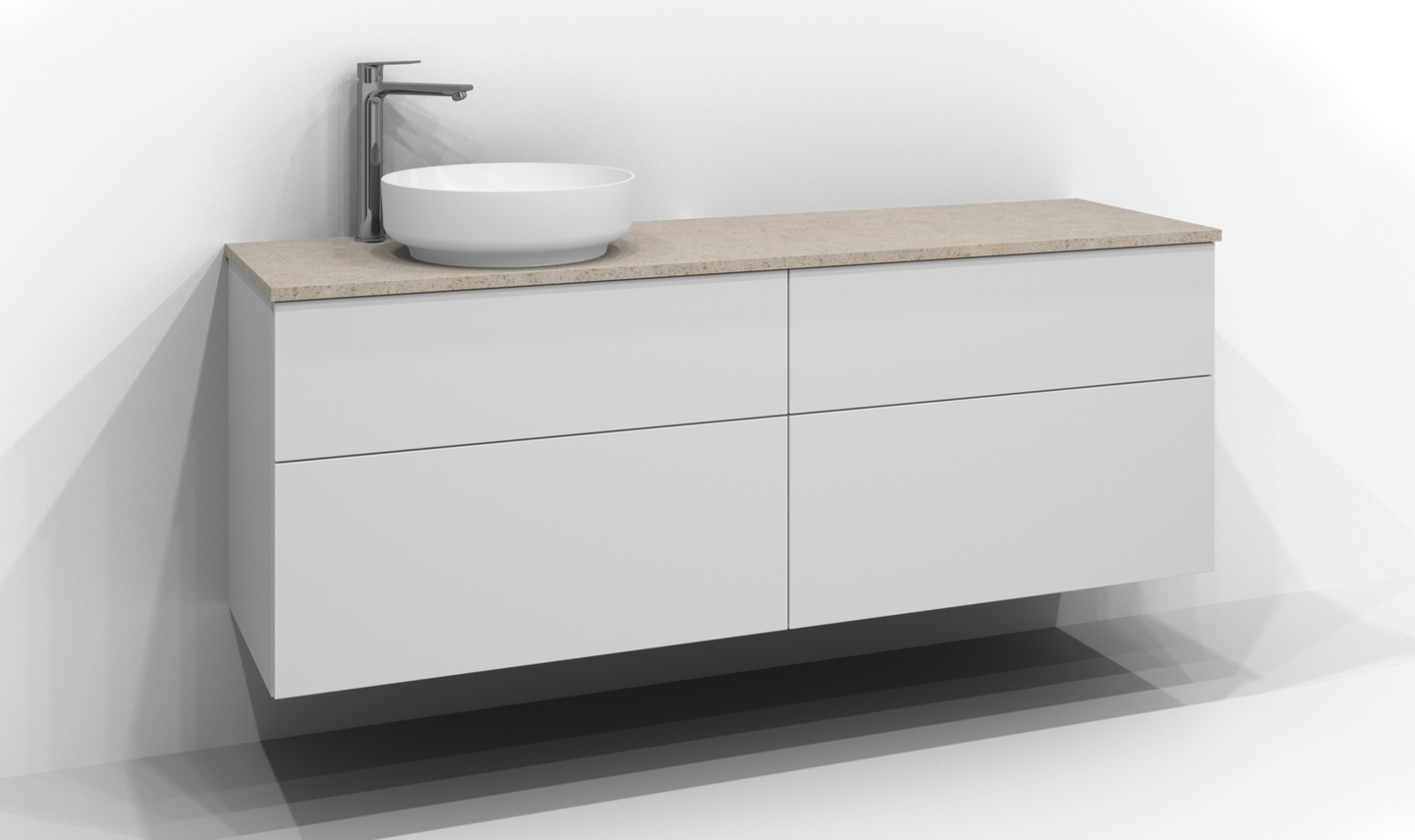 Pöytätaso Svedbergs Kvarts 160x45 vasen