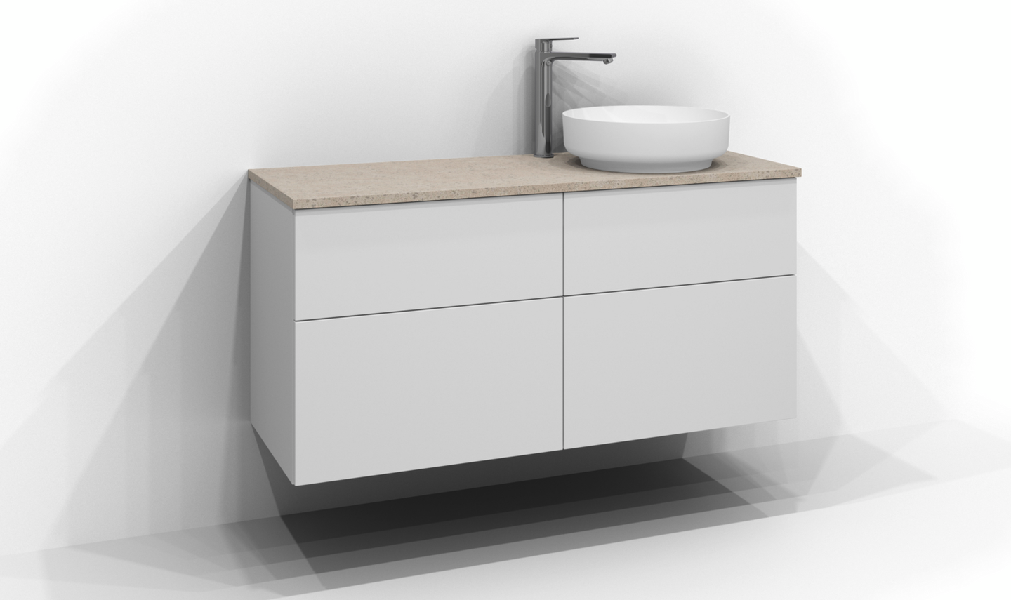 Pöytätaso Svedbergs Kvarts 120x45 oikea