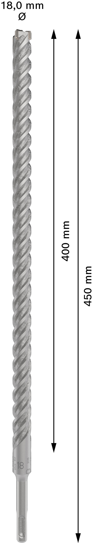 Poravasaranterä Bosch PRO SDS+ 5X 18x400x450mm