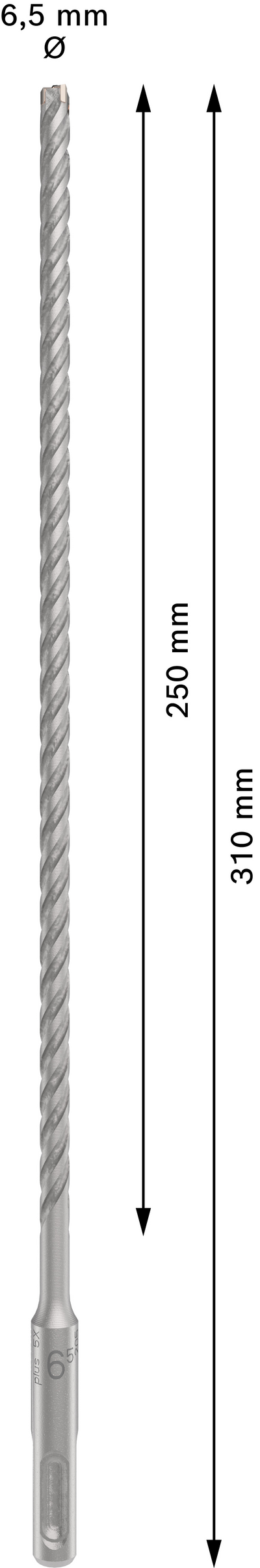 Poravasaranterä Bosch PRO SDS+ 5X 6,5x250x310mm
