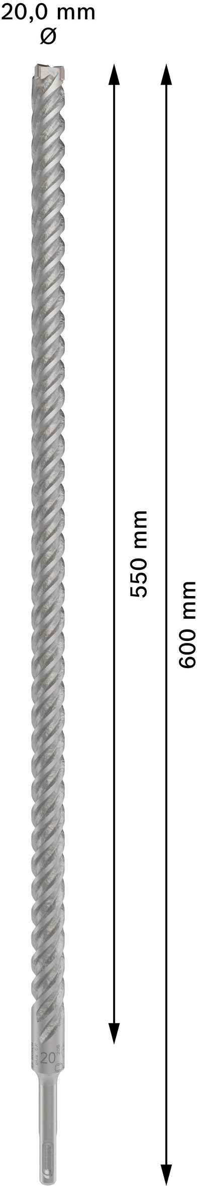 Poravasaranterä Bosch PRO SDS+ 5X 20x550x600mm