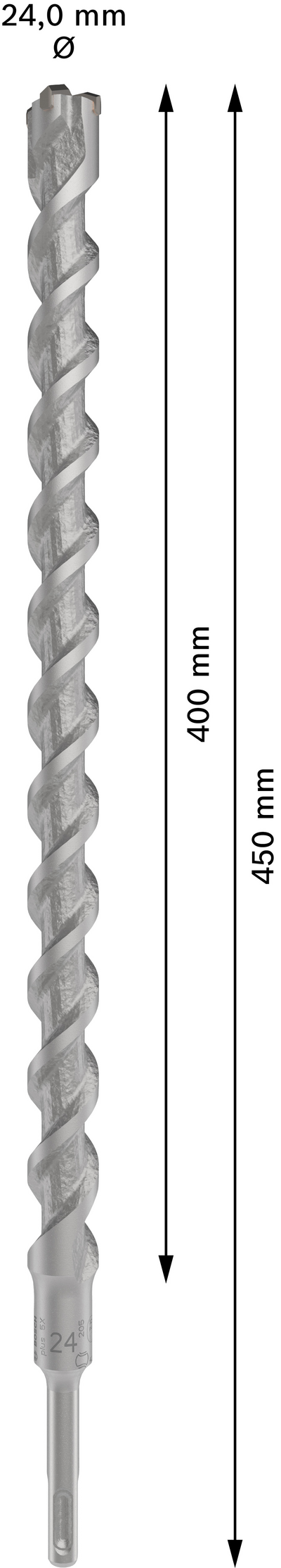 Poravasaranterä Bosch PRO SDS+ 5X 24x400x450mm