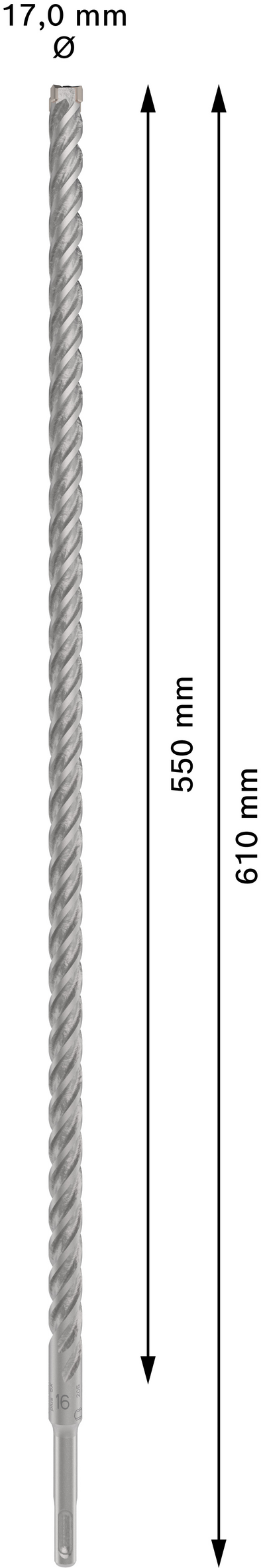 Poravasaranterä Bosch PRO SDS+ 5X 16x550x610mm