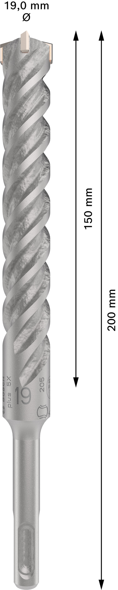 Poravasaranterä Bosch PRO SDS+ 5X 19x150x200mm