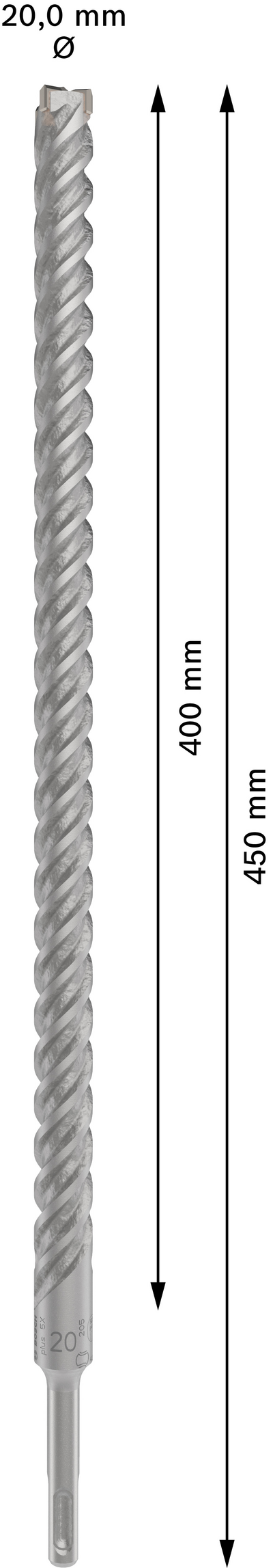 Poravasaranterä Bosch PRO SDS+ 5X 20x400x450mm