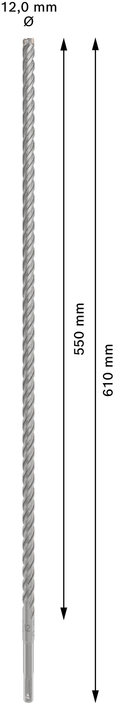 Poravasaranterä Bosch PRO SDS+ 5X 12x550x610mm