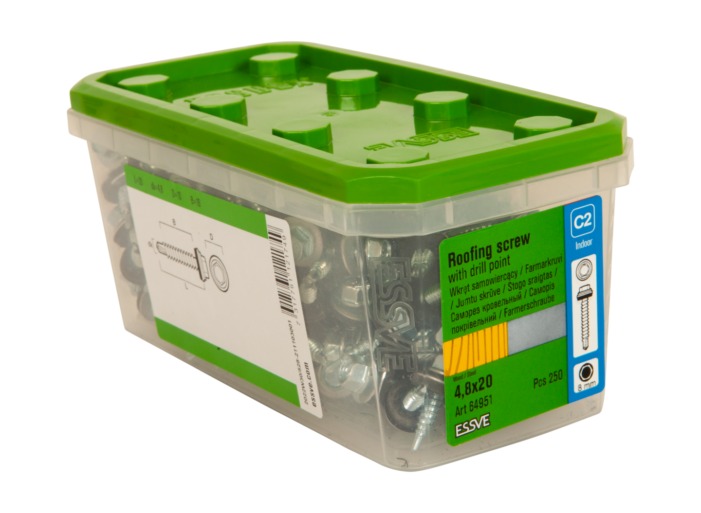 FARMARSKRUV BS 6K FZB RR4.8X20 250ST