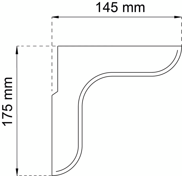 KONSOL HABO FUR 166 145X175MM
