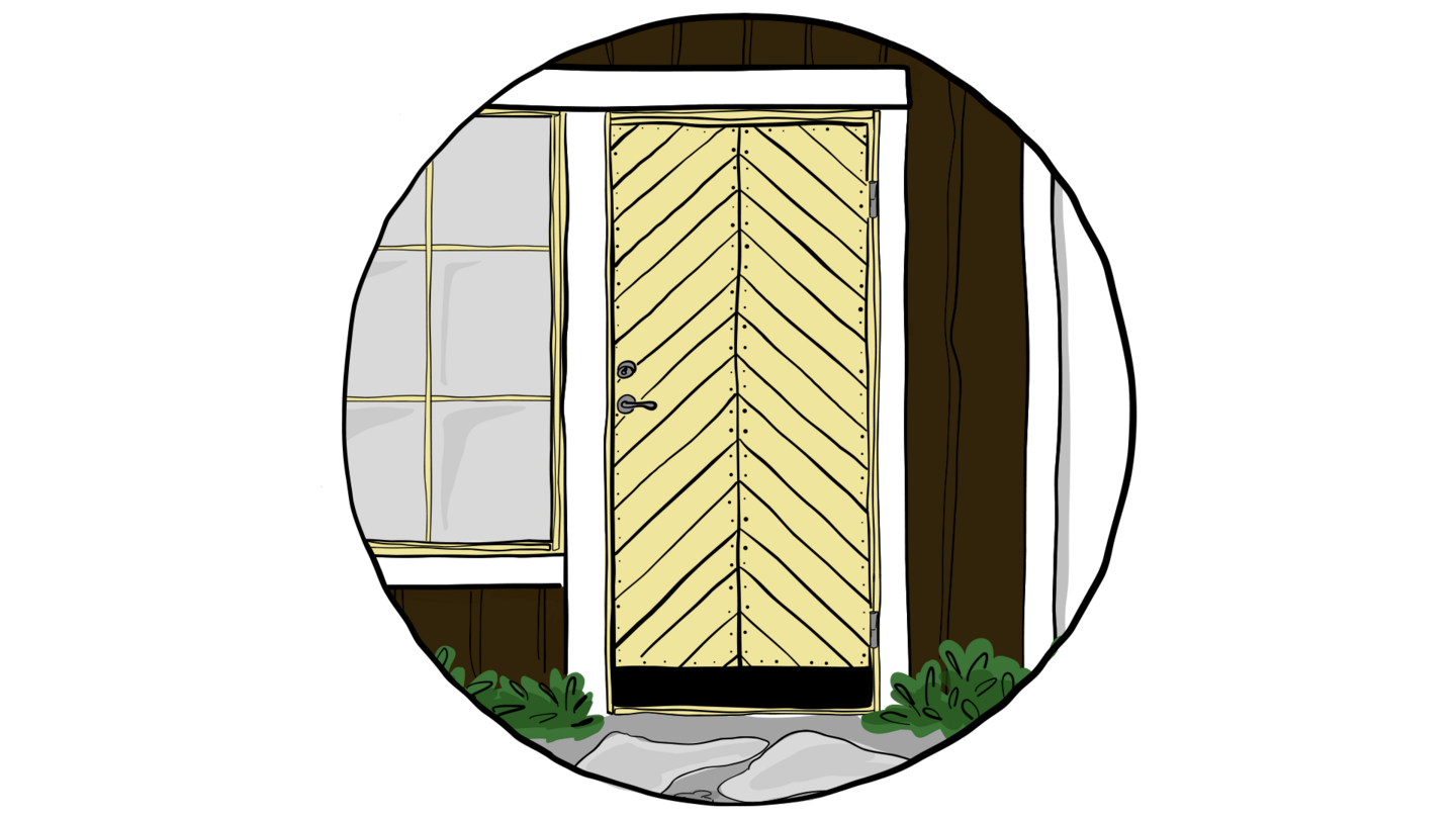 FÖRRÅDSDÖRR FURUHÄLLS SNICKERI 10°  8X18,5VÄ TÄT FISKBEN MOLNEBO 10