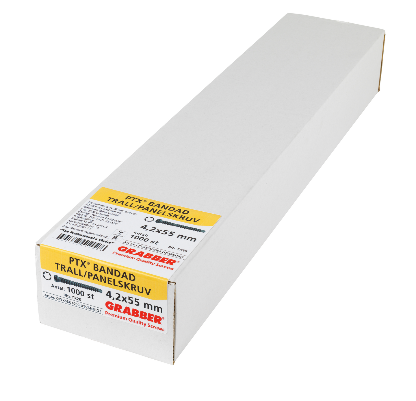 TRALL&PANELSKRUV GRABBER CPTX55U1000, UTV BANDAD BORRSP 4,2X55