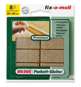 Huopatarra BIGDUO 40x20mm beige 8kpl