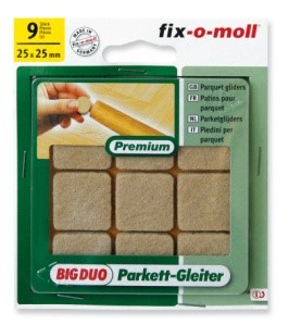 Huopatarra BIGDUO 25x25mm beige 9kpl
