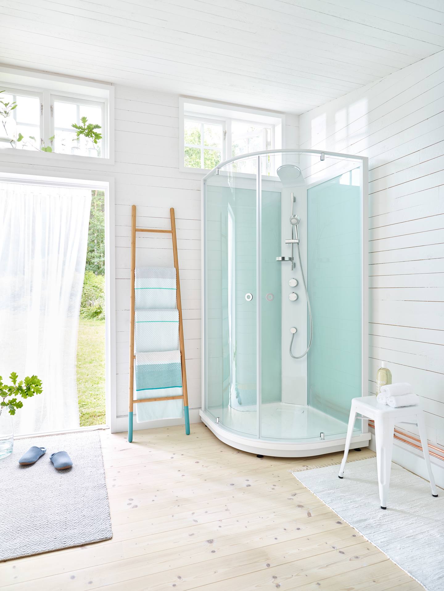 Suihkukaappi INR Bric 2 70x90cm oikea kirkas/valkoinen