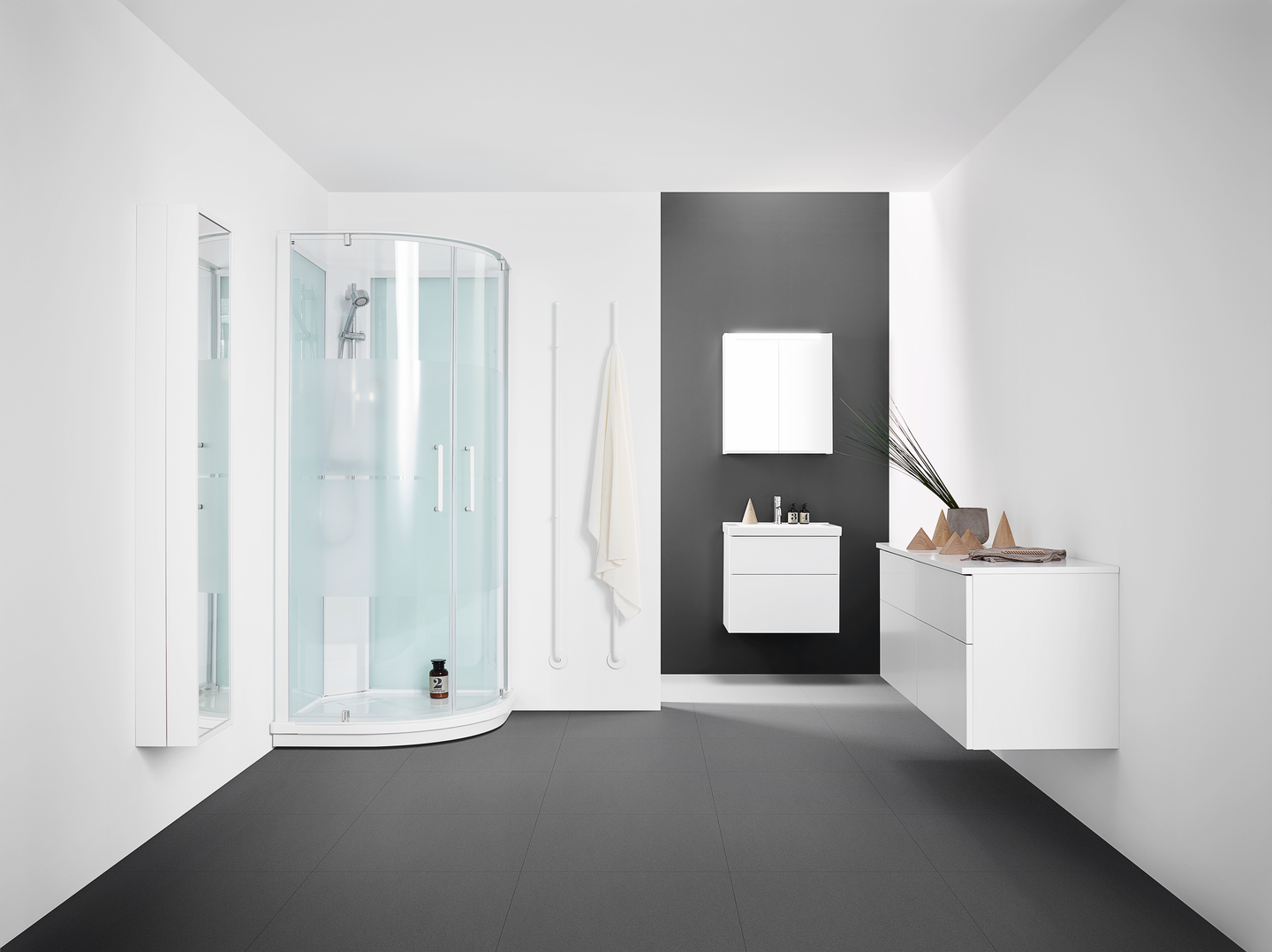 Suihkukaappi INR Bric 5 101x101cm kirkas/valkoinen