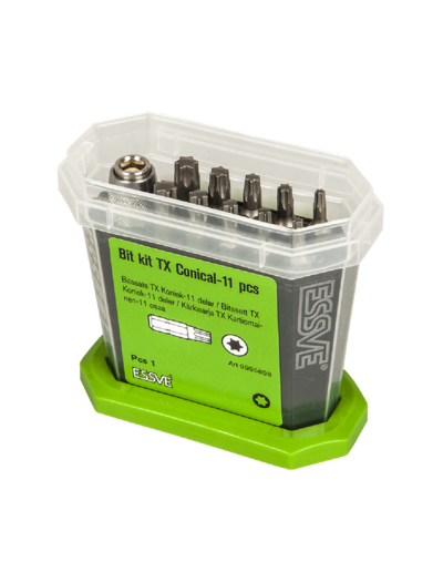 BITSSET KONISK TX 11 DELAR ESSVE