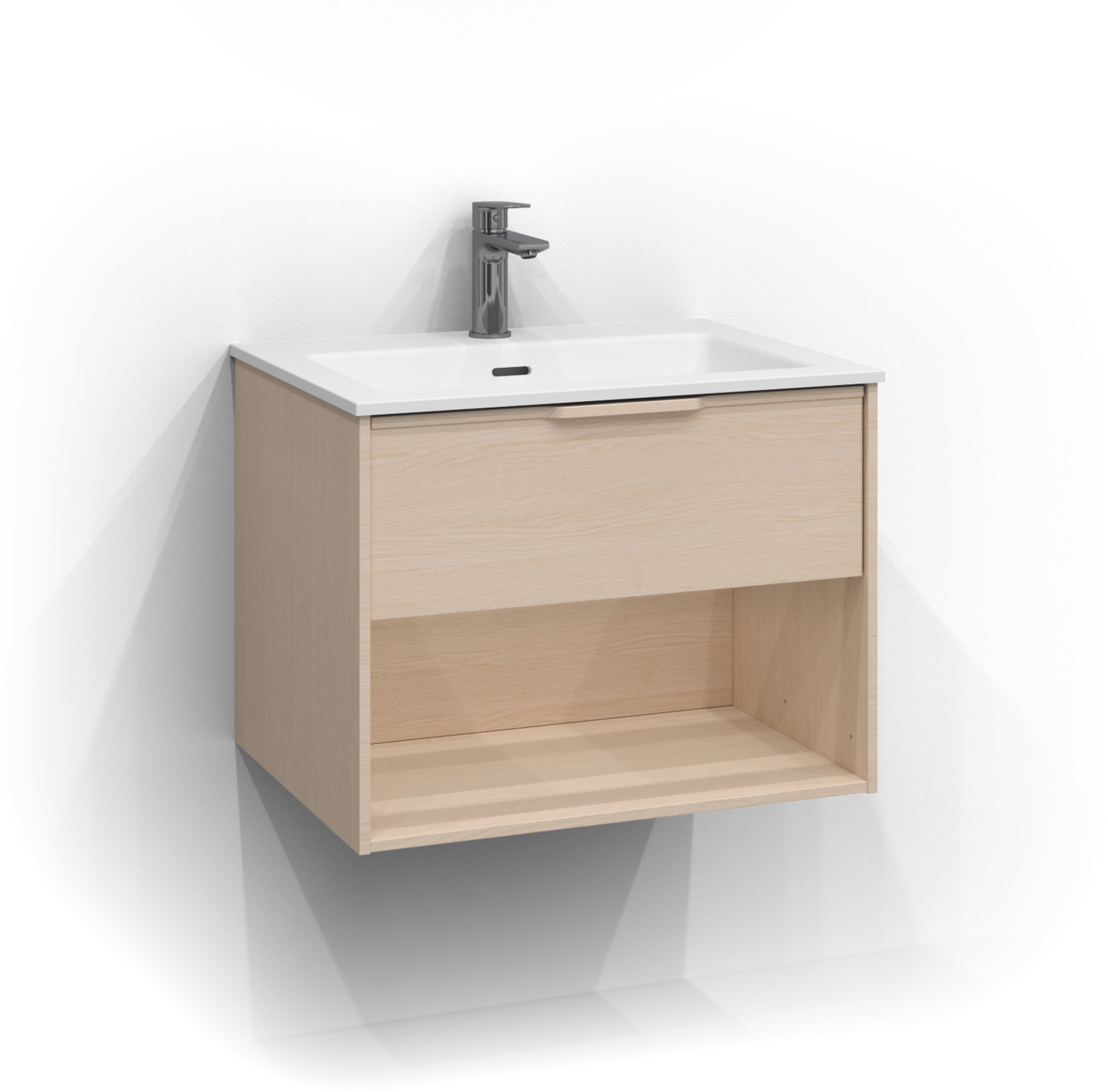 UNDERDEL SVEDBERGS EPOS RELIEF VIT ASK, 1LÅD ÖPPEN INTHT 60X45X45,3CM