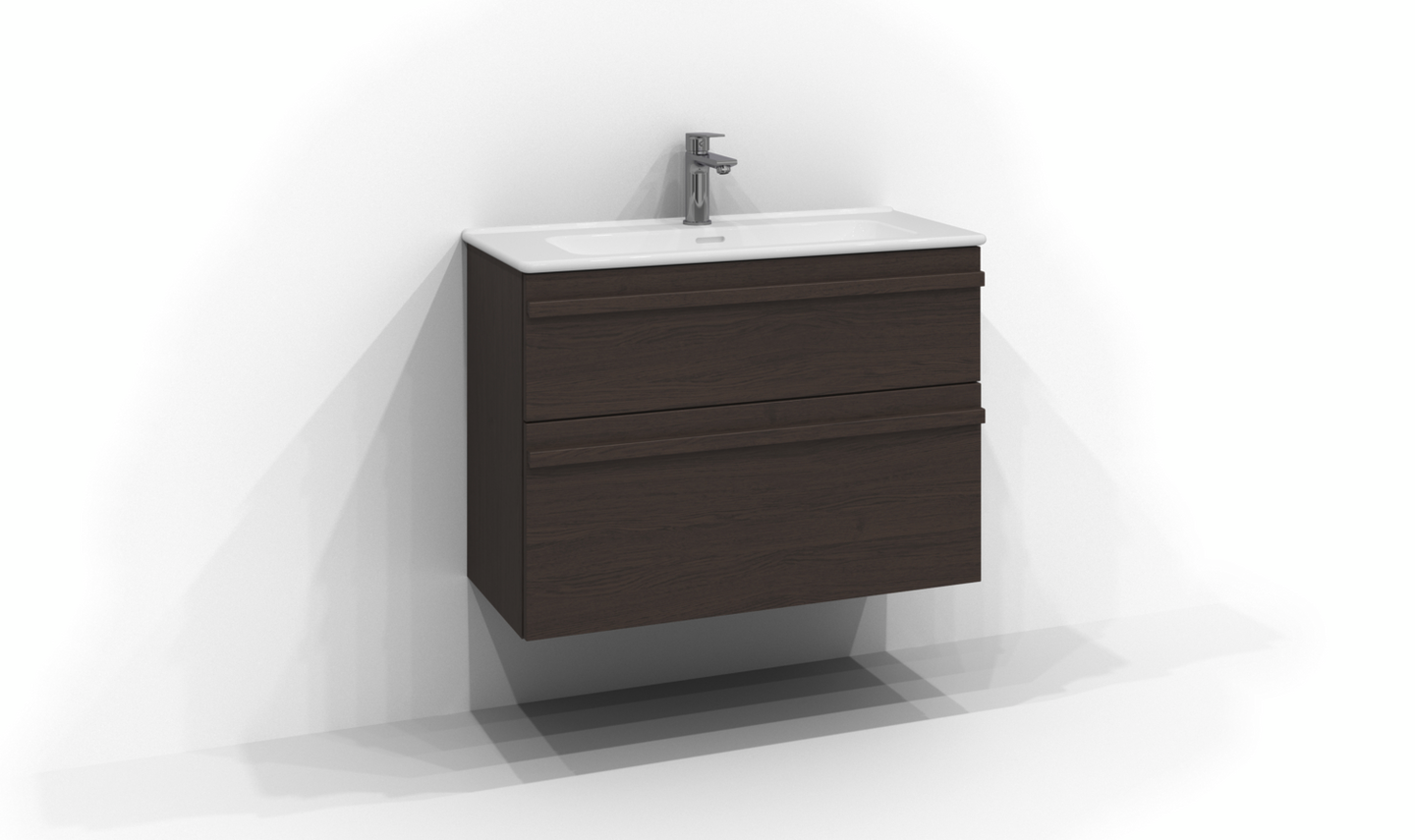 TVÄTTSTÄLLSSKÅP SVEDBERGS POEM LIST BRUN ASK 2LÅD INTHT 80X57X35CM