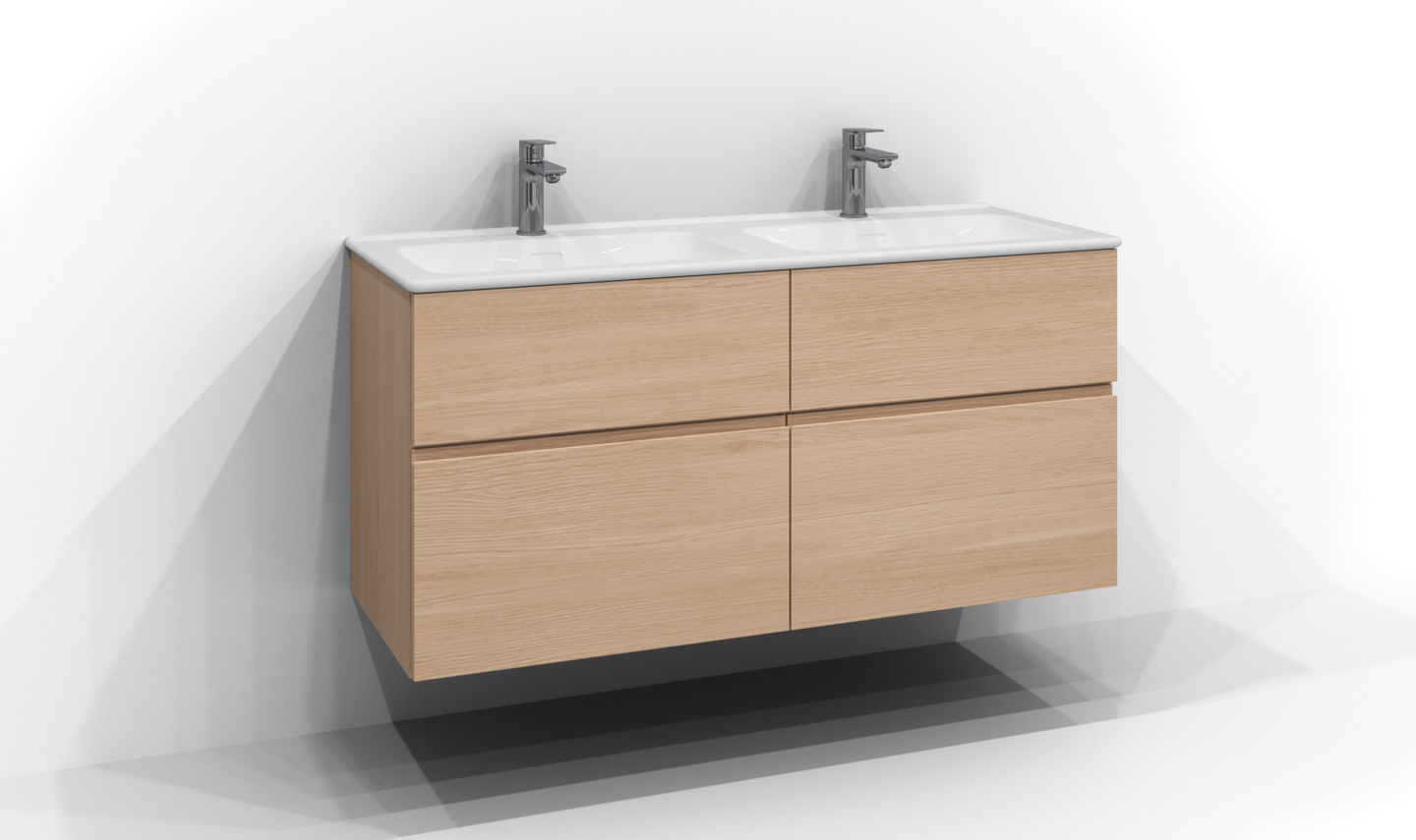 TVÄTTSTÄLLSSKÅP SVEDBERGS POEM PROFIL PUR EK 4LÅD INTHT 120X57X45CM