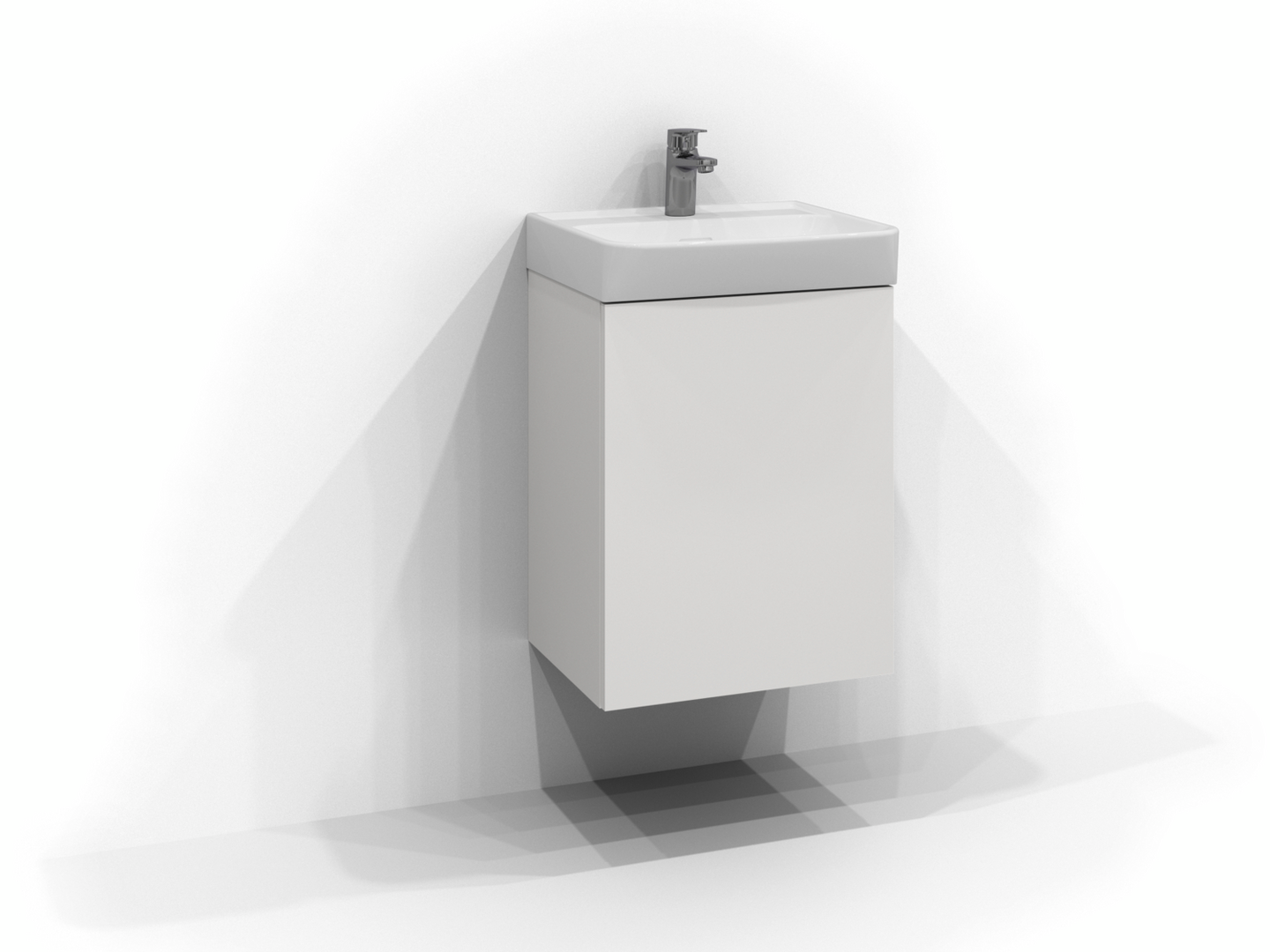 TVÄTTSTÄLLSSKÅP SVEDBERGS BLOC PLAN VIT 1DÖRR 45X57X35CM