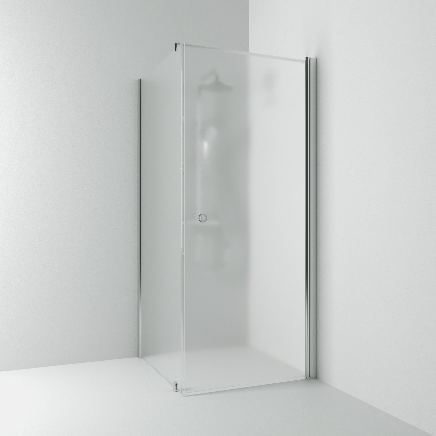 HÖRNDUSCH SVEDBERGS SKOGA RAK/FAST ALU BLANK FROST INTHT 70X198X73CM