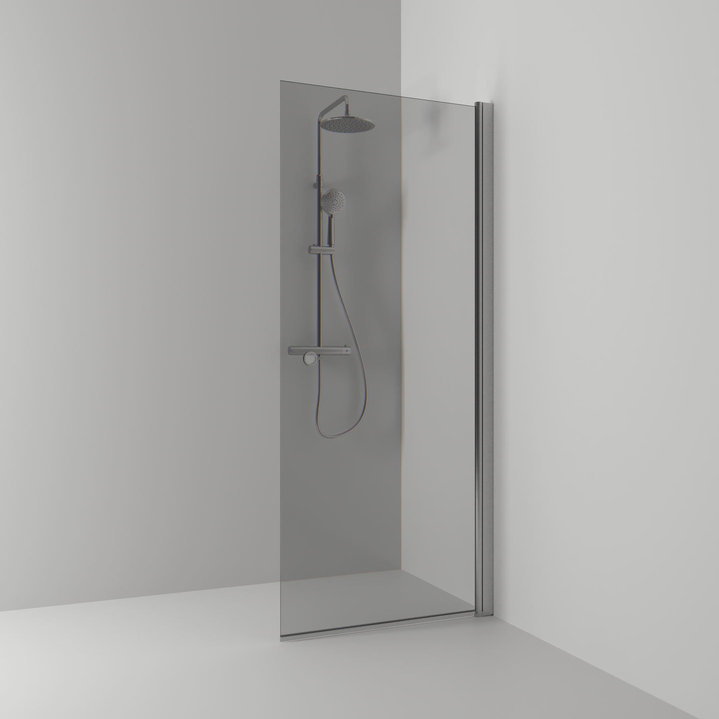 SKÄRMVÄGG SVEDBERGS SKOGA RAK ALU MATT RÖK INTHT 77X198X3CM