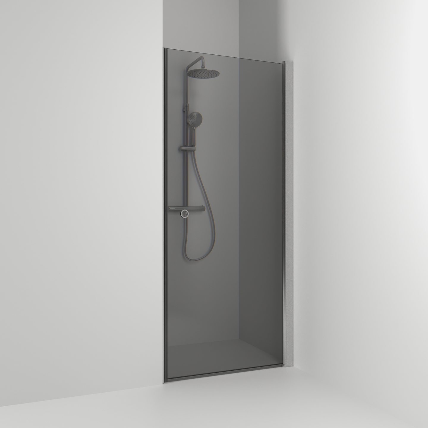 NISCHDUSCH SVEDBERGS SKOGA RAK ALU MATT RÖK ENKEL INTHT 96,3X198X3CM