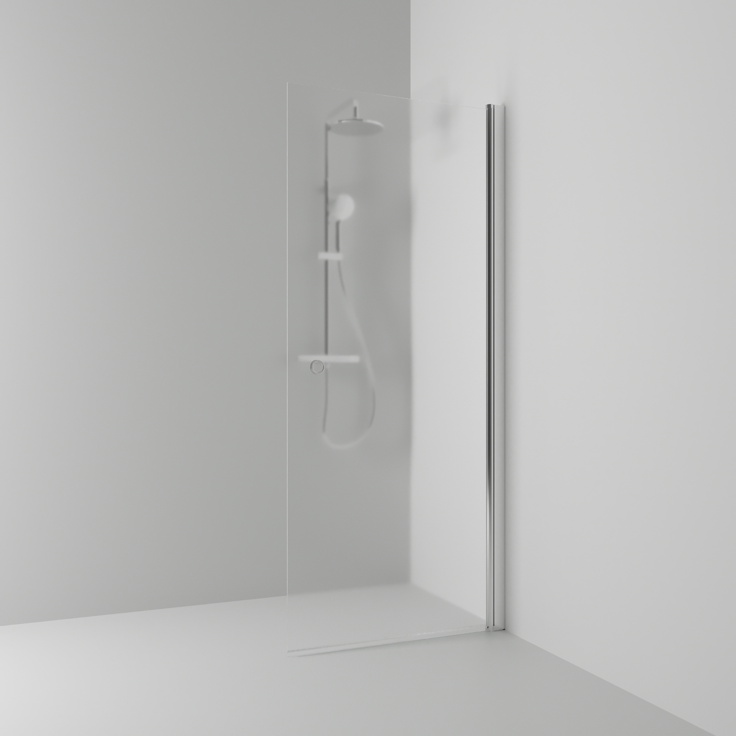 SKÄRMVÄGG SVEDBERGS SKOGA RAK ALU BLANK FROST INTHT 52X198X3CM