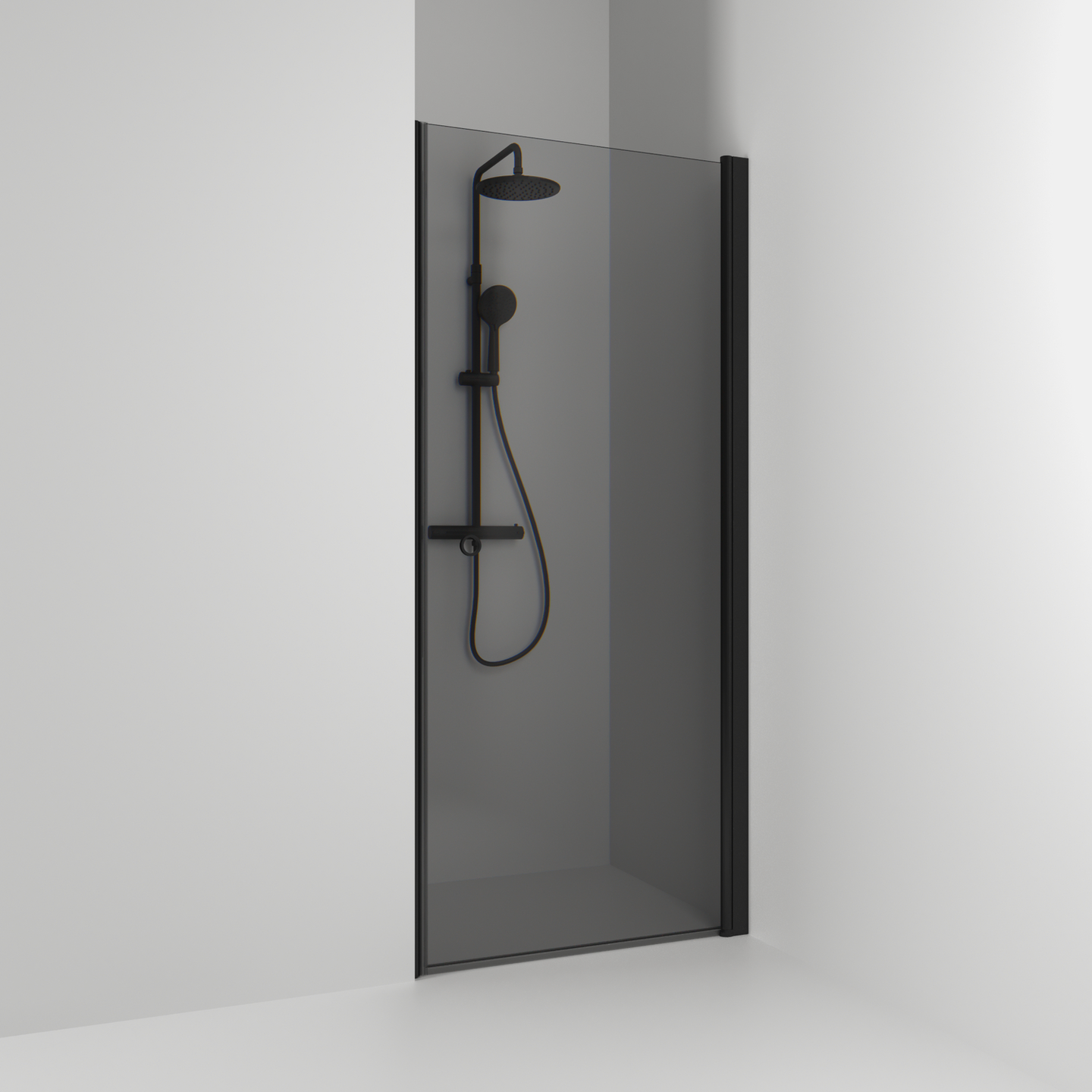 NISCHDUSCH SVEDBERGS SKOGA RAK SVART MAT RÖK ENKEL INTHT 86,3X198X3CM