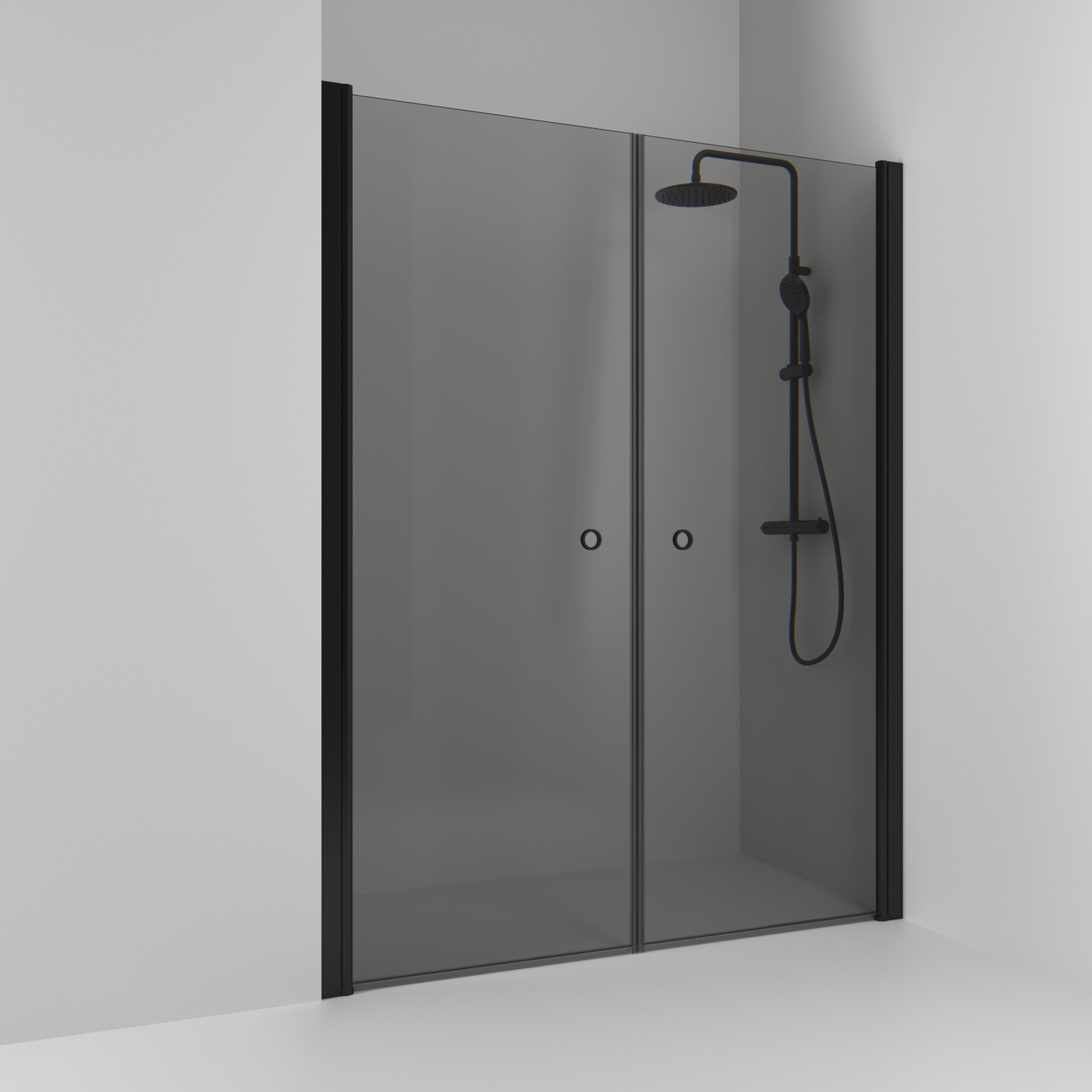 NISCHDUSCH SVEDBERGS SKOGA RAK SVART MAT RÖK DUBBEL INTHT 138X198X3CM