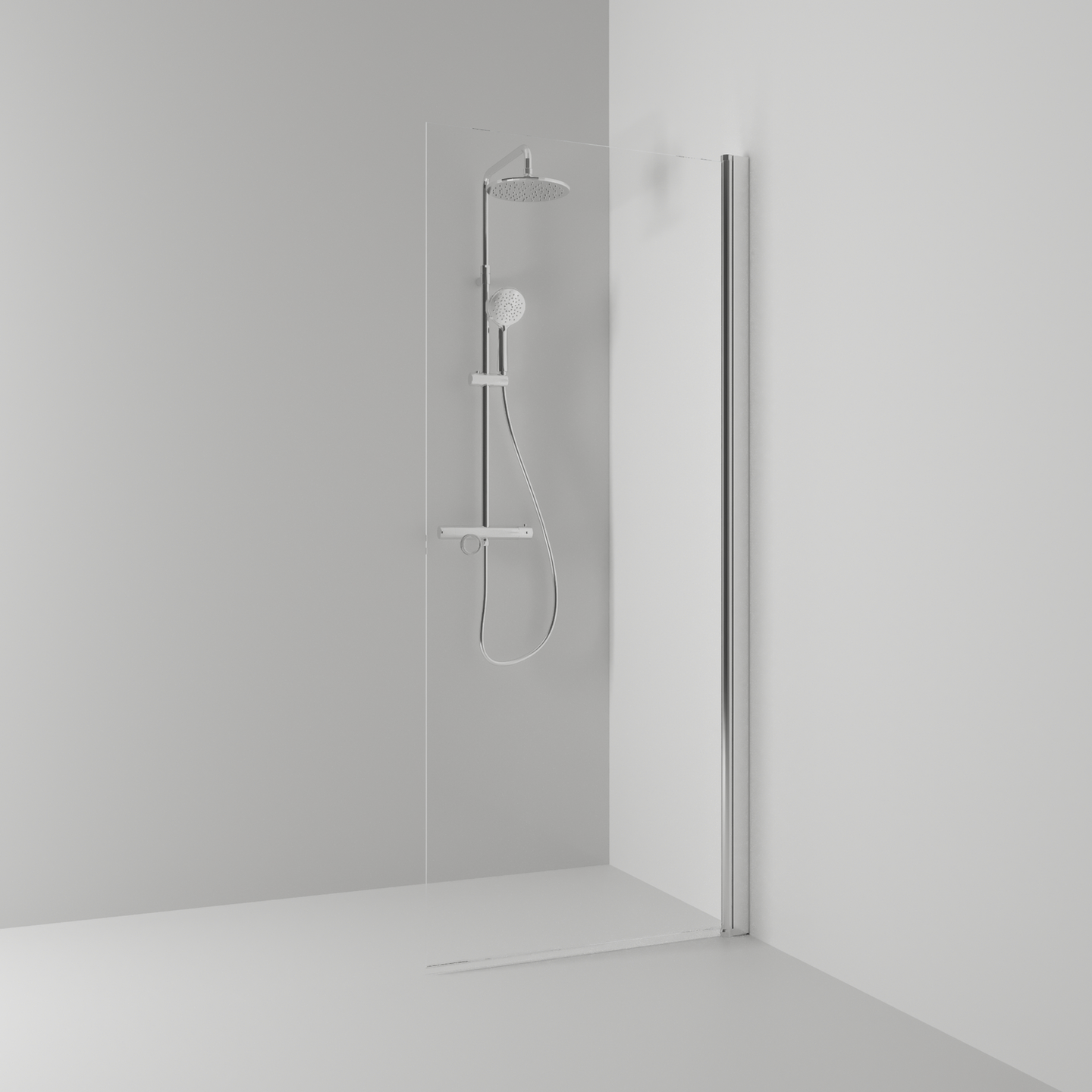 SKÄRMVÄGG SVEDBERGS SKOGA RAK ALU BLANK KLAR INTHT 77X198X3CM