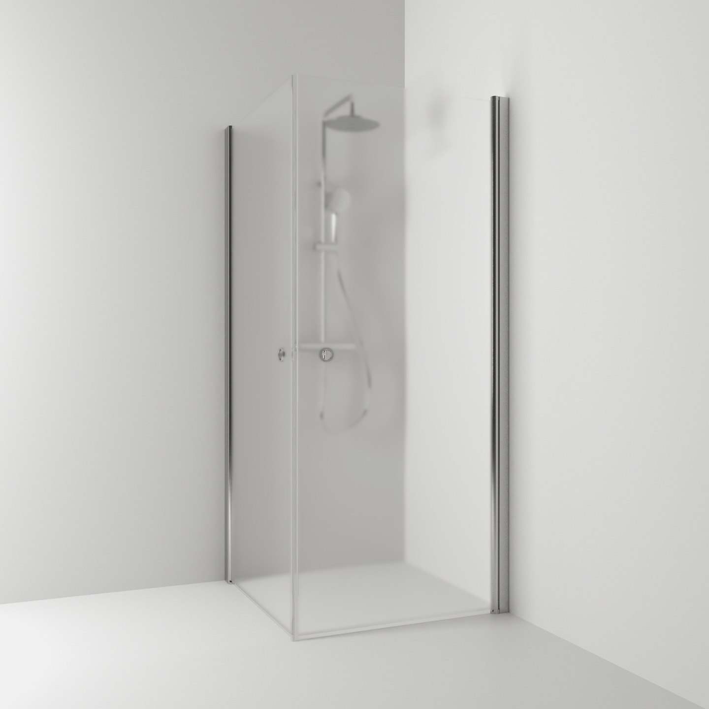 HÖRNDUSCH SVEDBERGS SKOGA RAK ALU MATT FROST INTHT 70X198X80CM