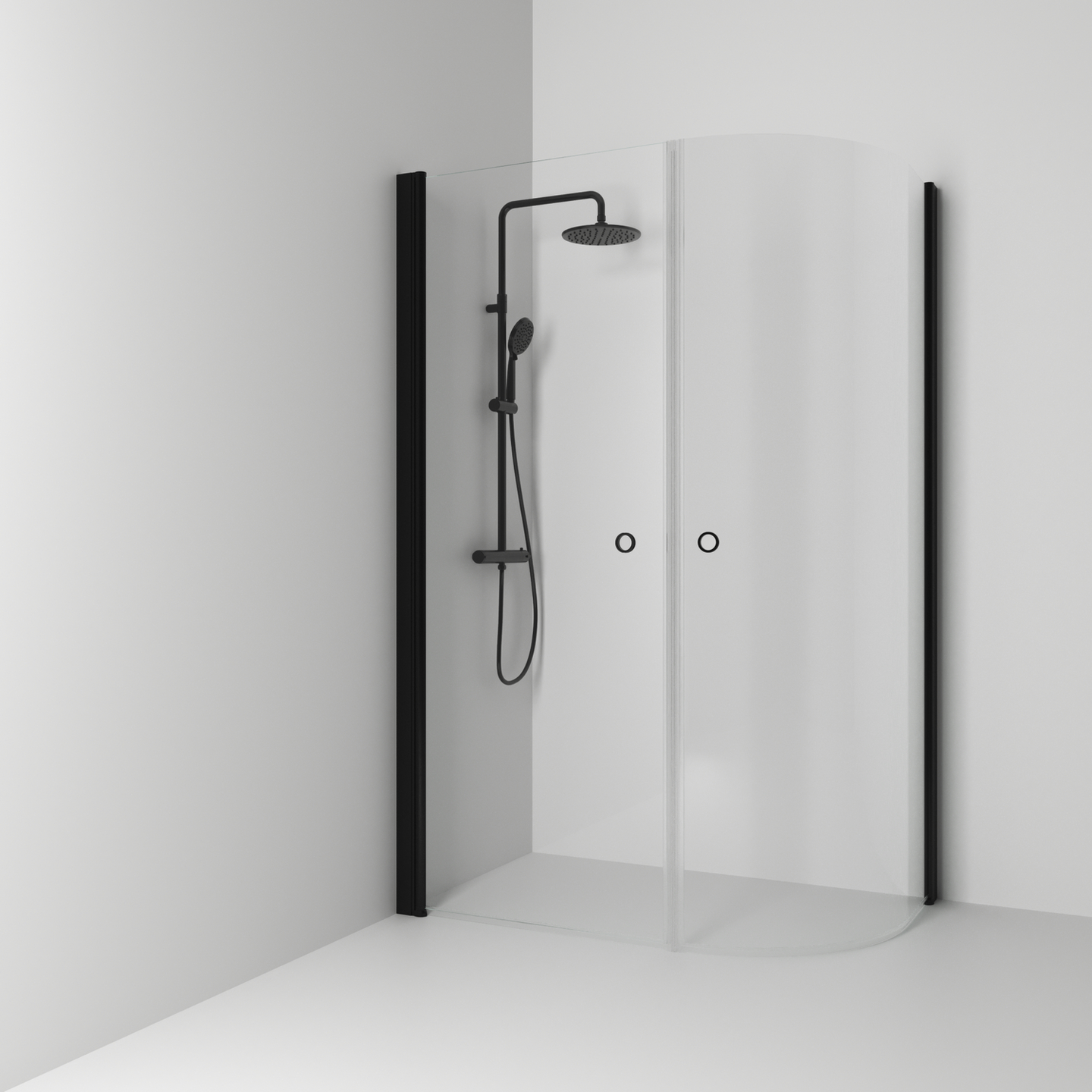 HÖRNDUSCH SVEDBERGS SKOGA RAK/U-FORMAD SVART MATT KLAR INTHT 137