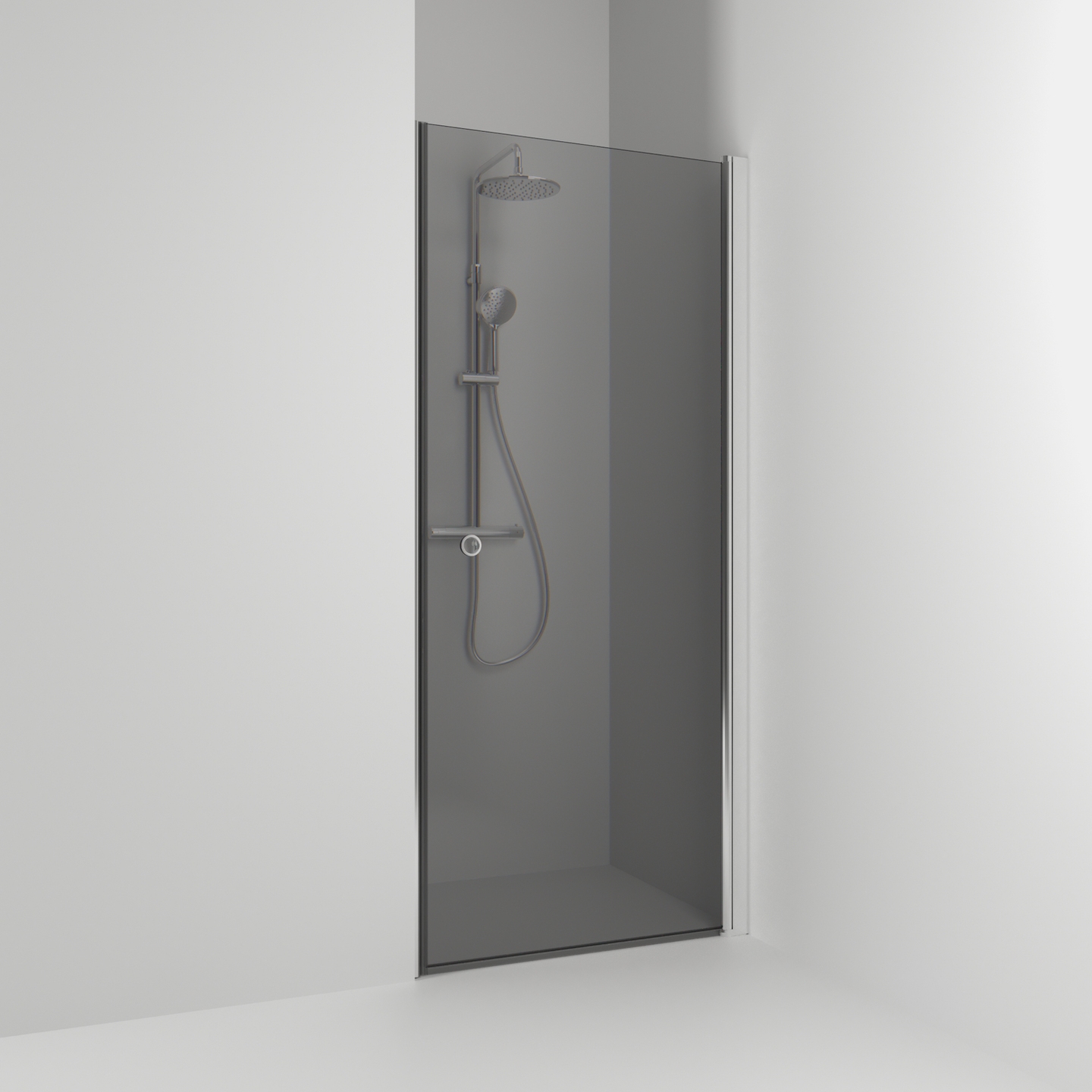 NISCHDUSCH SVEDBERGS SKOGA RAK ALU BLANK RÖK ENKEL INTHT 96,3X198X3CM